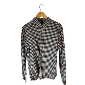 LL Bean Signature Slim‎ Fit Gingham Button Down Shirt Men LL